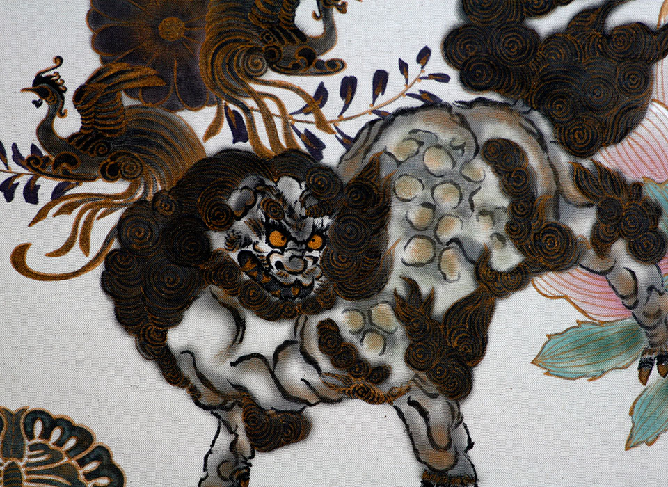 獅子図（部分）